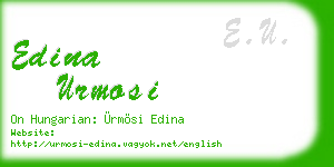 edina urmosi business card