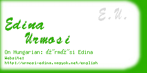 edina urmosi business card